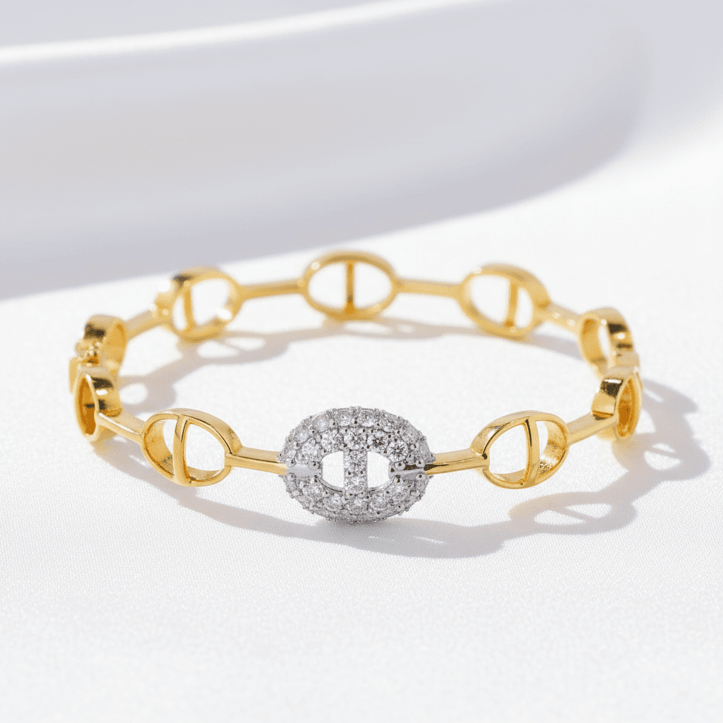 Mariner Link Diamond Bangle — SK020