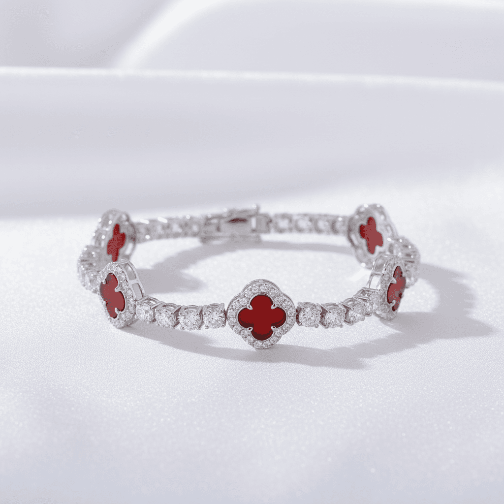 Red Clover Diamond Bracelet — BR007