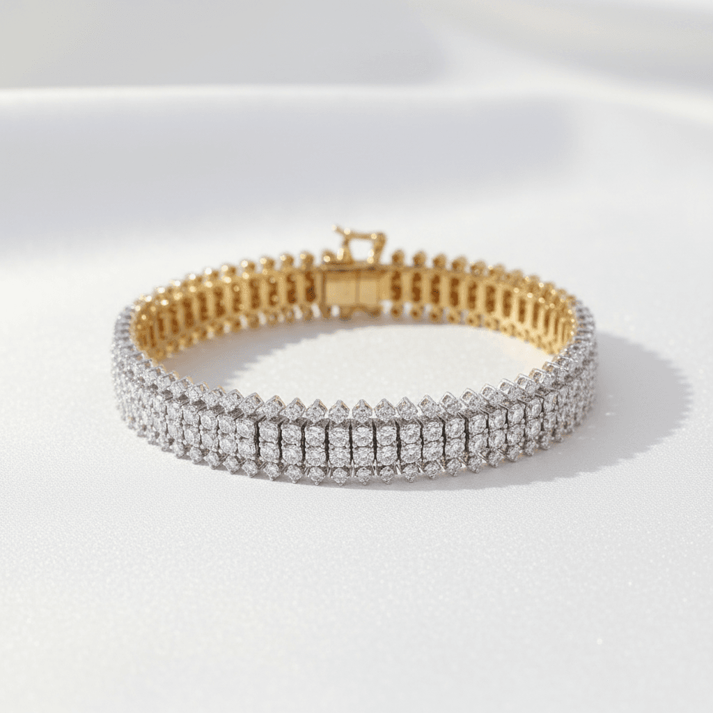 Multi-Row Diamond Tennis Bracelet — BR010