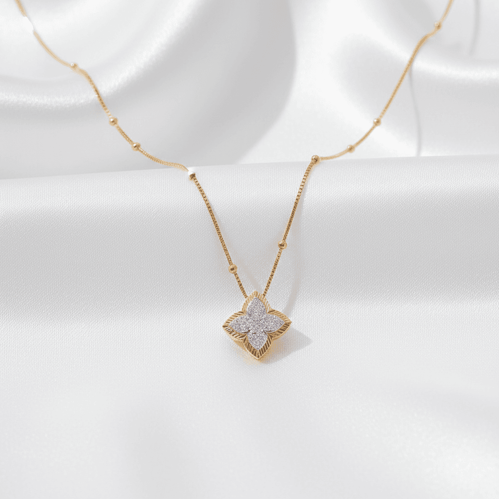 Gold Box Chain Necklace — CN008