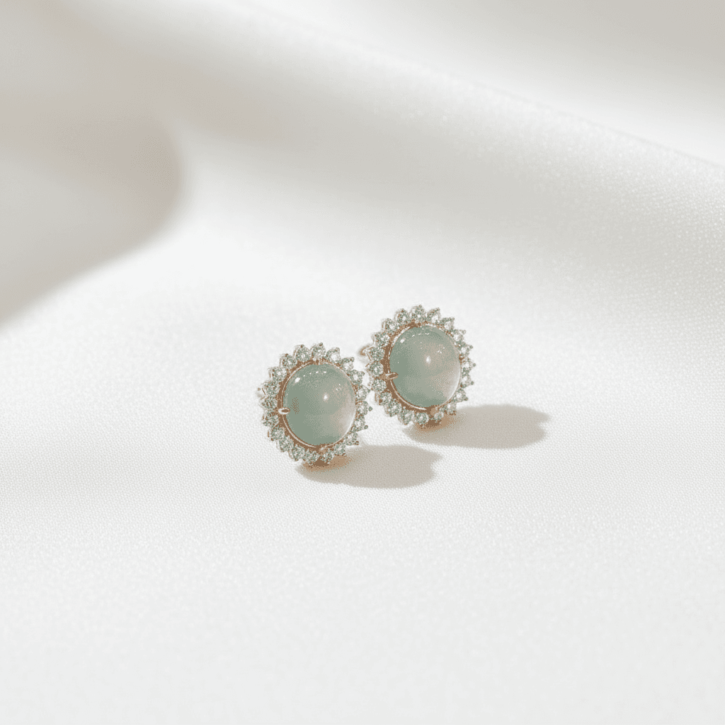 Jade Diamond Earrings — E001
