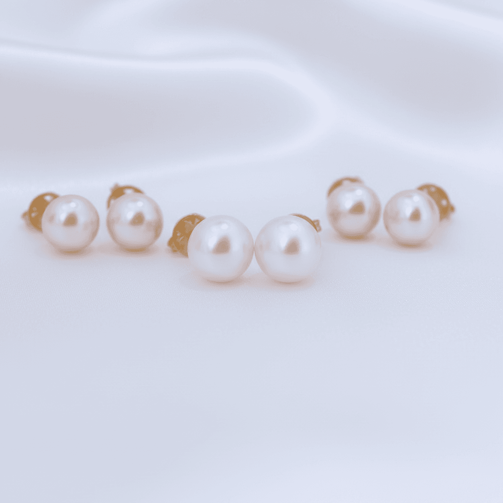 Pearl Stud Earrings Set (3 Pairs) — E042