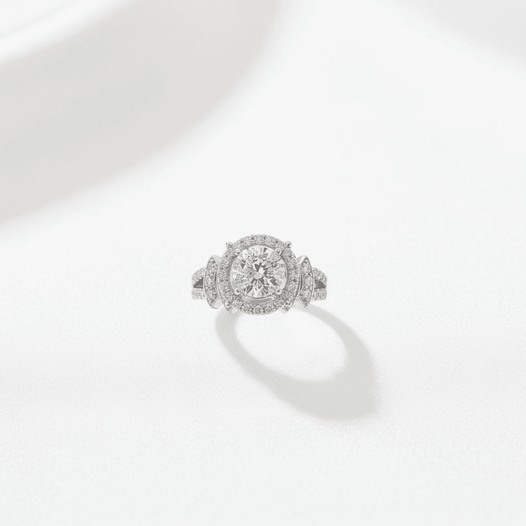 Rose Flower Diamond Ring — RF0635