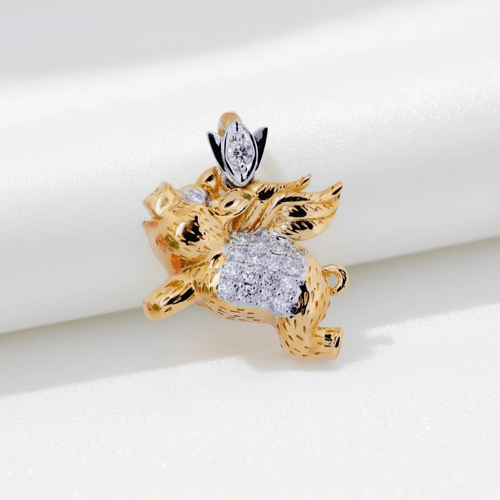 Pig Diamond Pendant — P0025