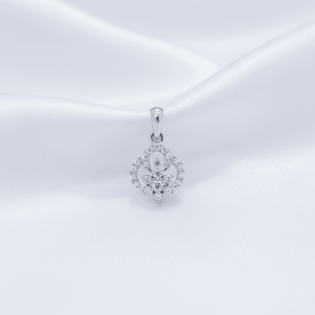 Floral Diamond Cluster Pendant — P0340