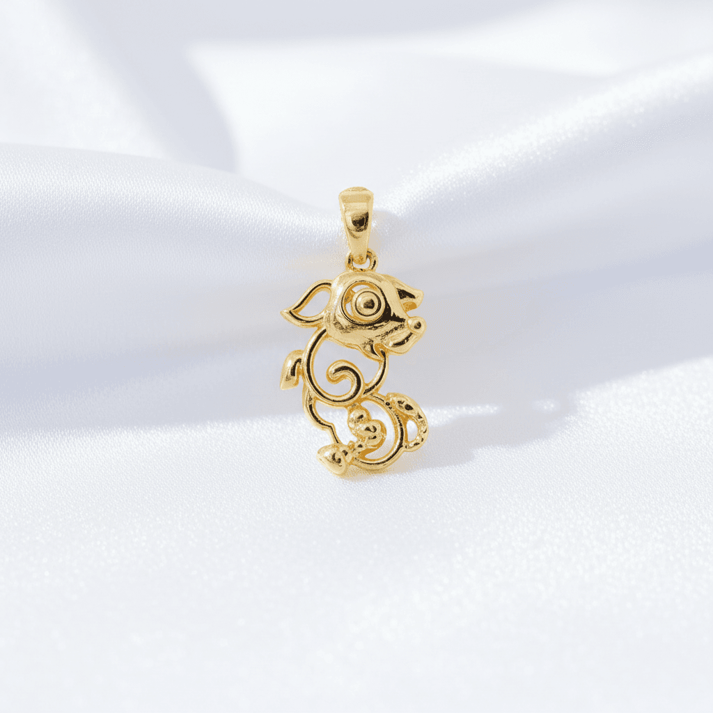 Dog Zodiac Gold Pendant — P0353