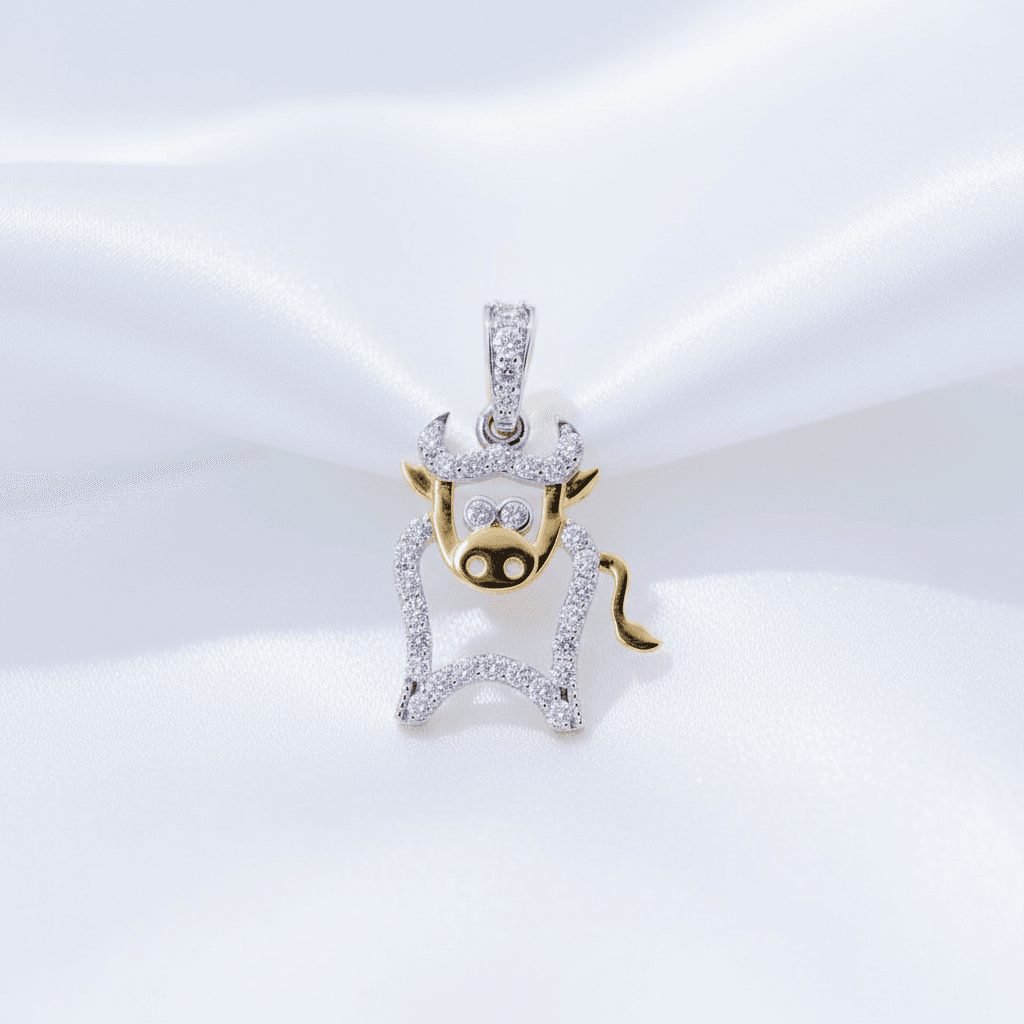 Diamond Ox Standing Pendant — P0358