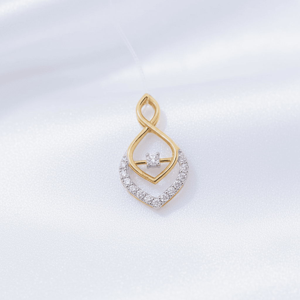 Infinity Twist Diamond Pendant — P07446