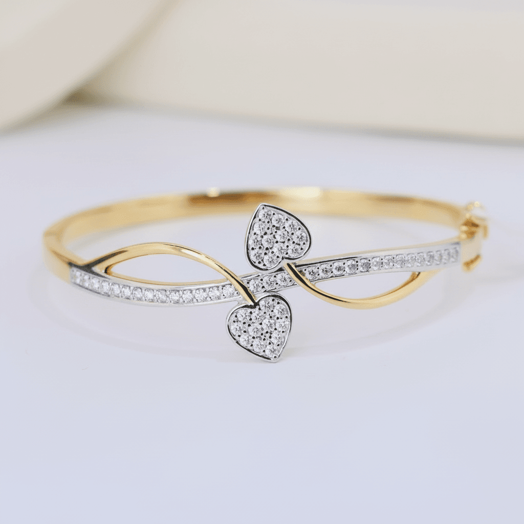 Heart Diamond Bangle