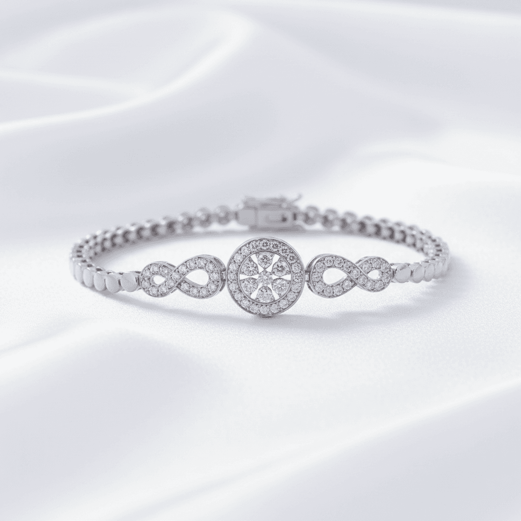 Infinity Diamond Cluster Bracelet
