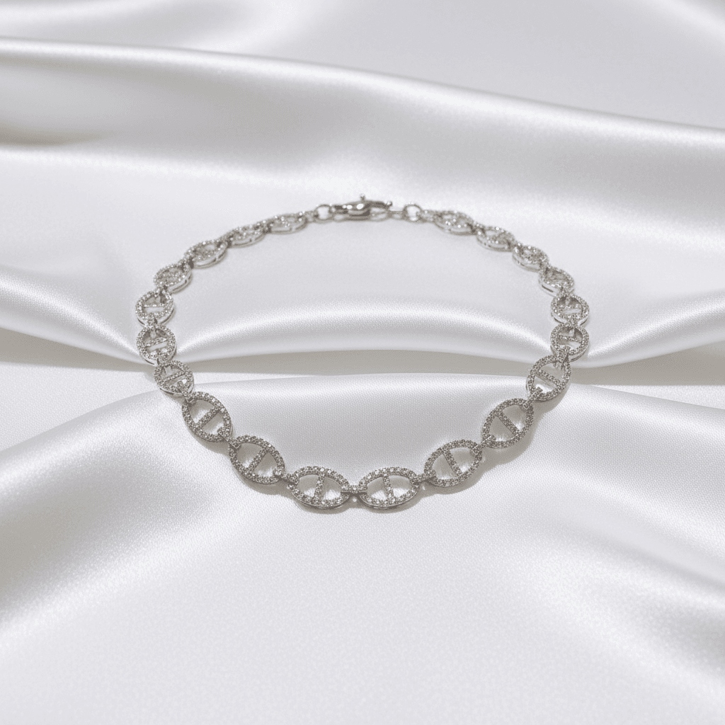 Oval Link Diamond Necklace