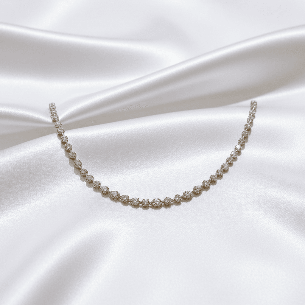 Diamond Tennis Necklace 18K Gold