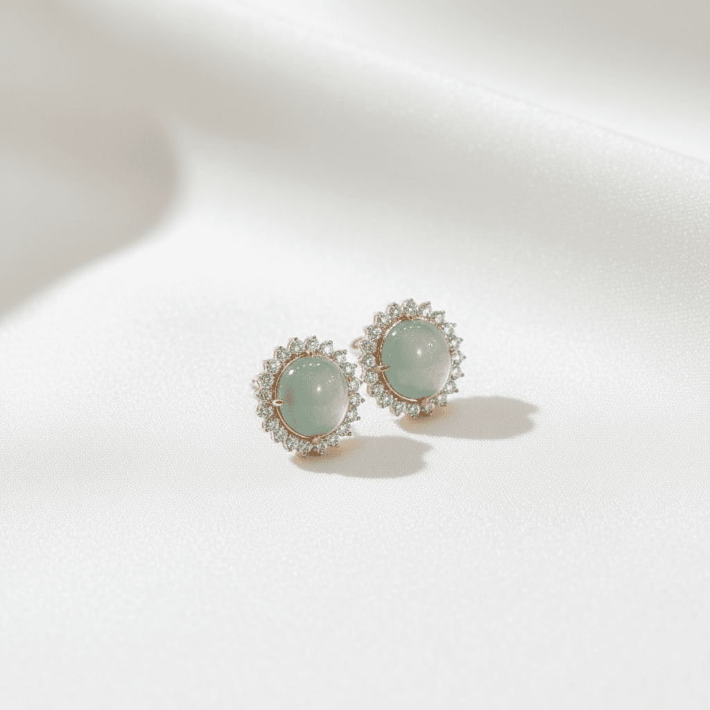 Jade Diamond Earrings