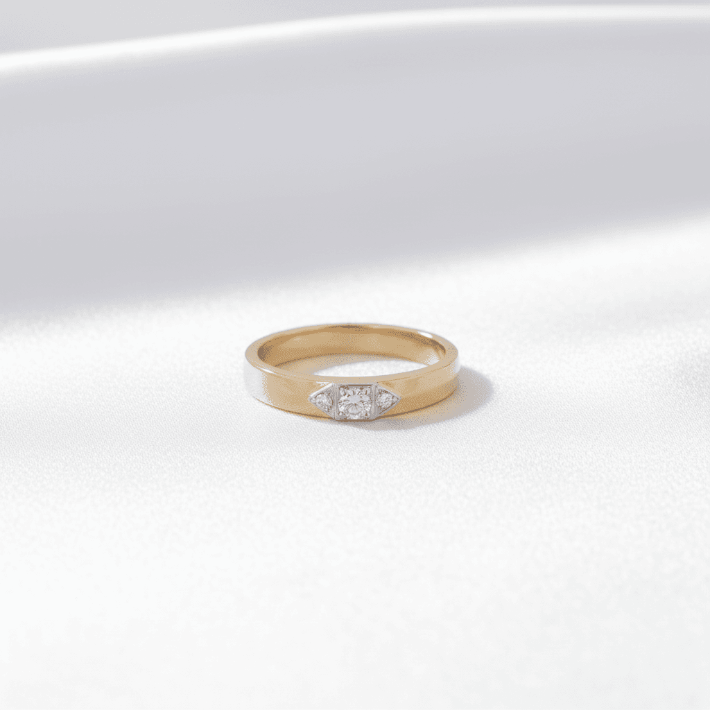 Men's Gold Diamond Band Ring