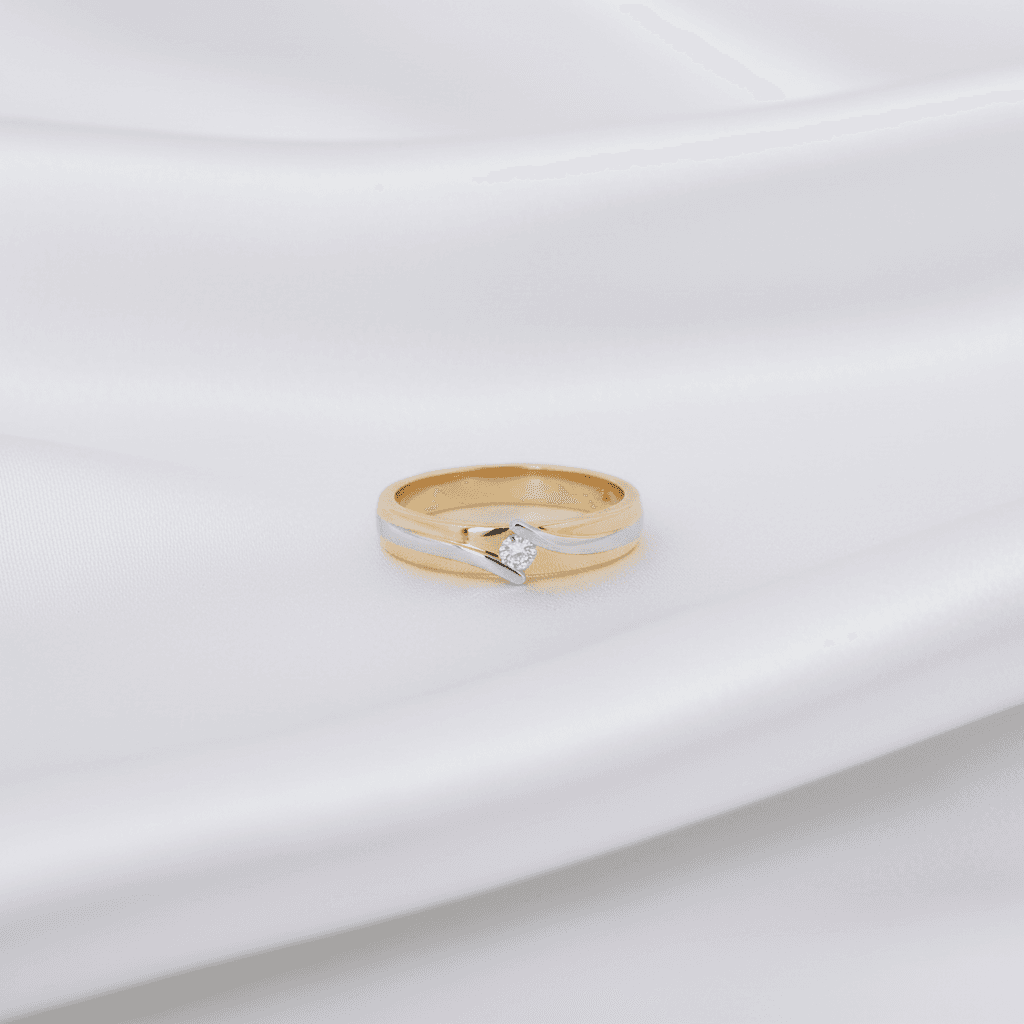Men's Two-Tone Diamond Band Ring