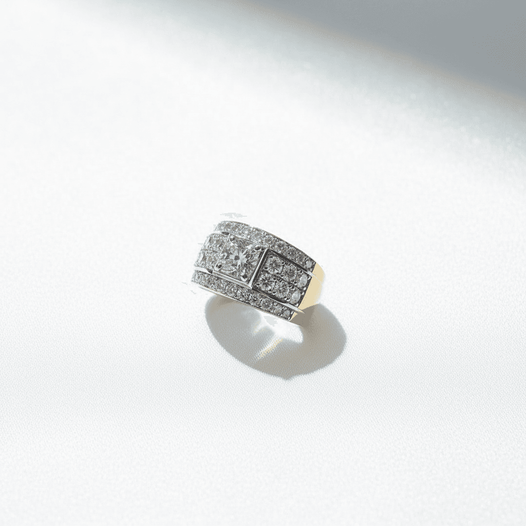 Men's Luxury Wide Diamond Ring