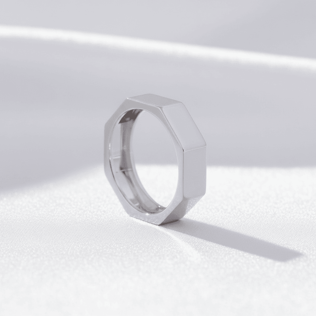 Men's Hexagonal Signet Ring