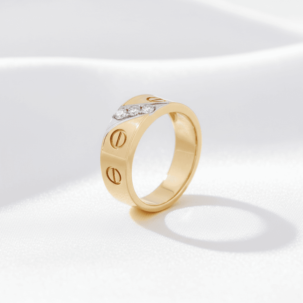 Men's Love Style Screw Diamond Ring
