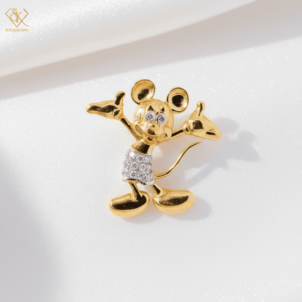 Mickey Mouse Diamond Pendant