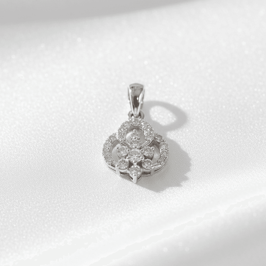 Floral Swirl Diamond Pendant