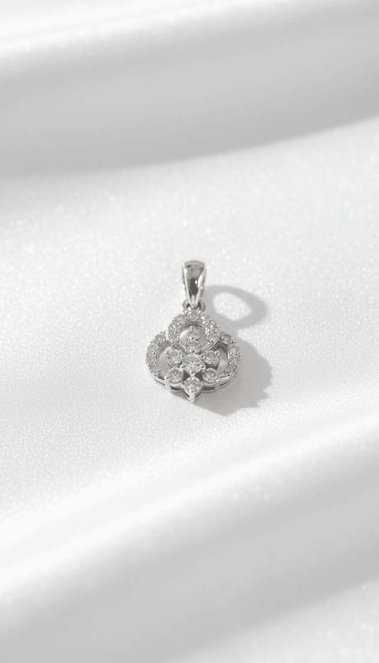 Floral Swirl Diamond Pendant
