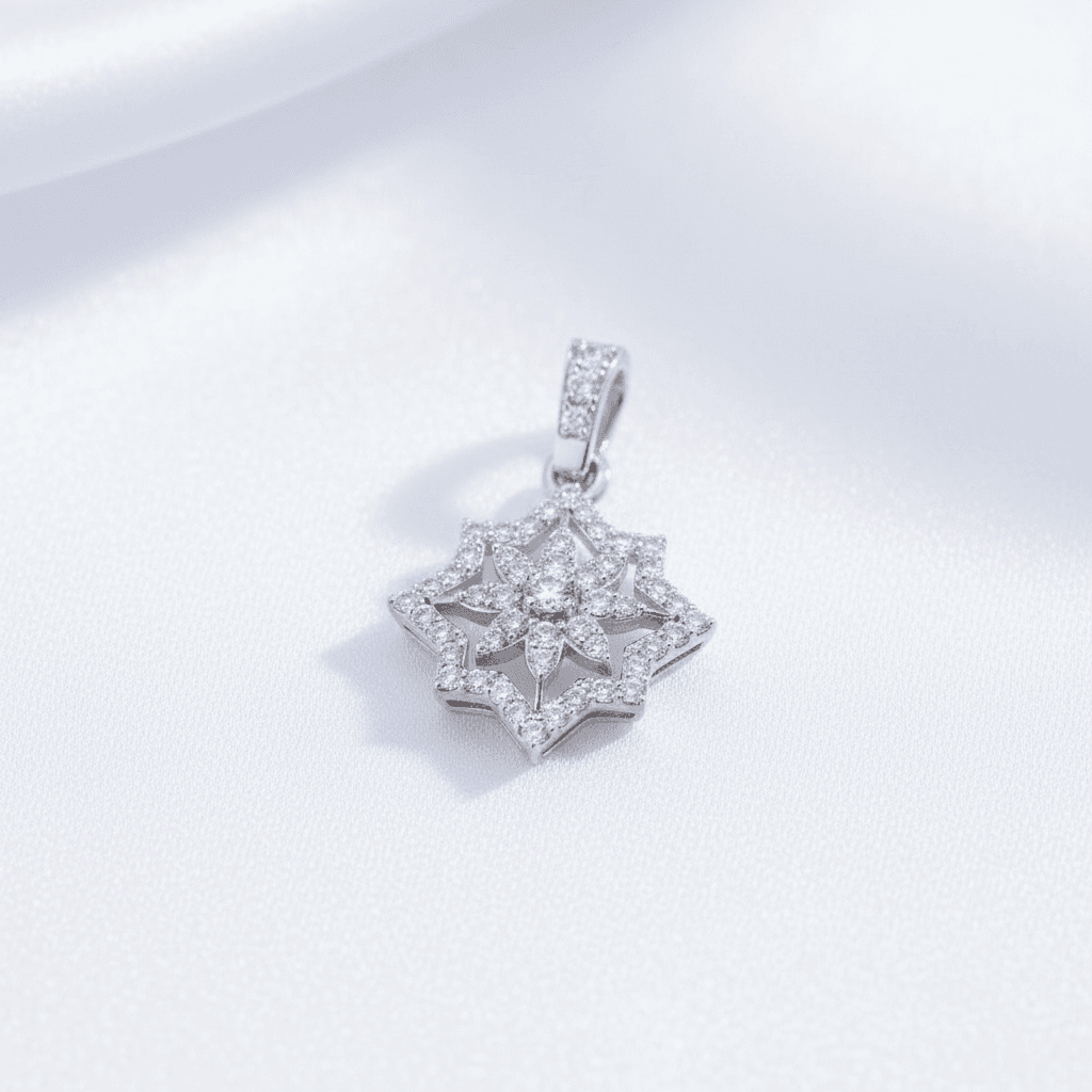 Starburst Flower Diamond Pendant