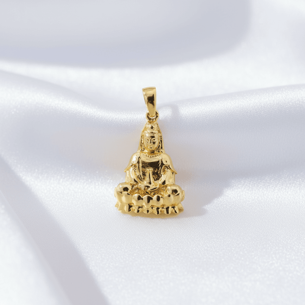 Guan Yin Gold Pendant