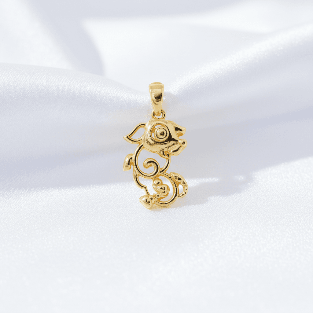 Dog Zodiac Gold Pendant