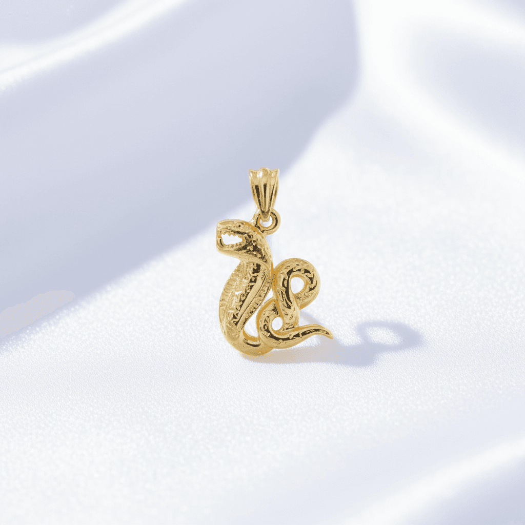 Snake Zodiac Gold Pendant