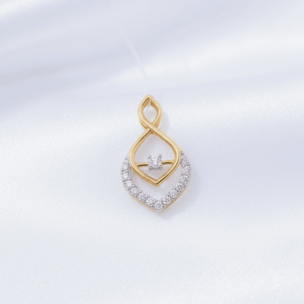 Infinity Twist Diamond Pendant