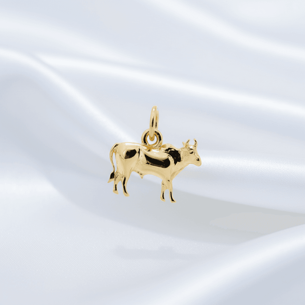 Gold Ox Zodiac Pendant