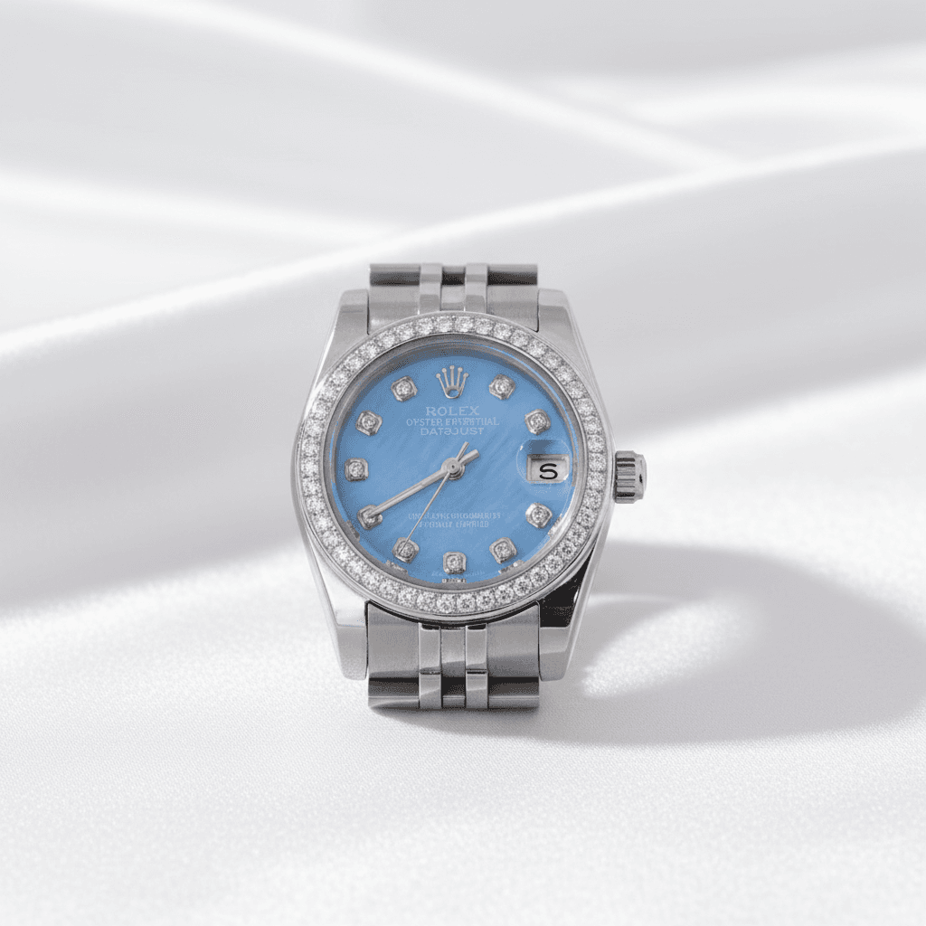 Blue Mother of Pearl Diamond Watch