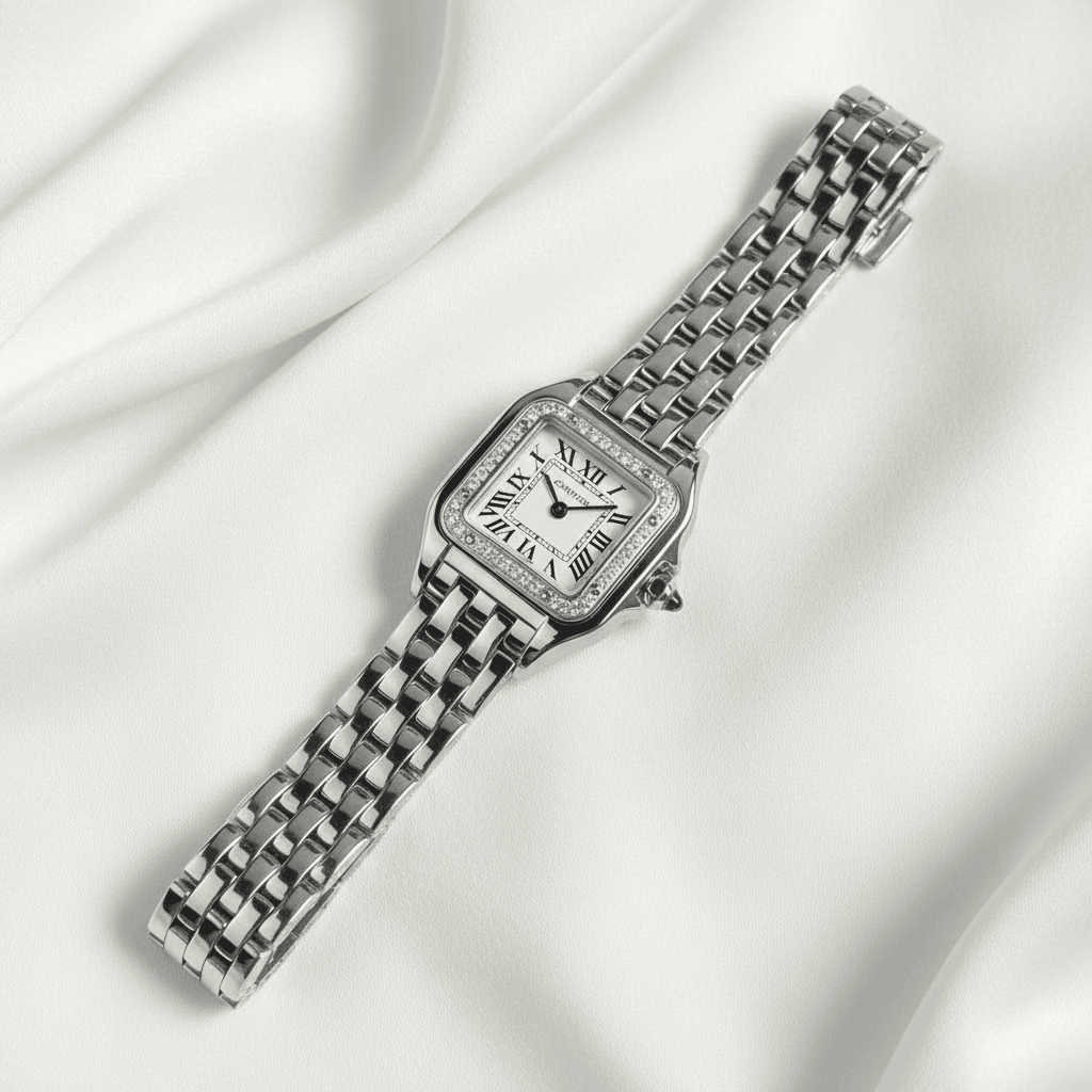Big Cat Motif Diamond Bracelet Watch