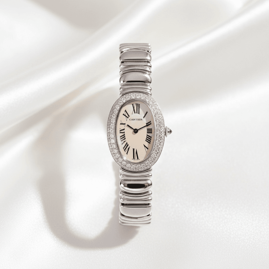 Oval Diamond Bezel Watch