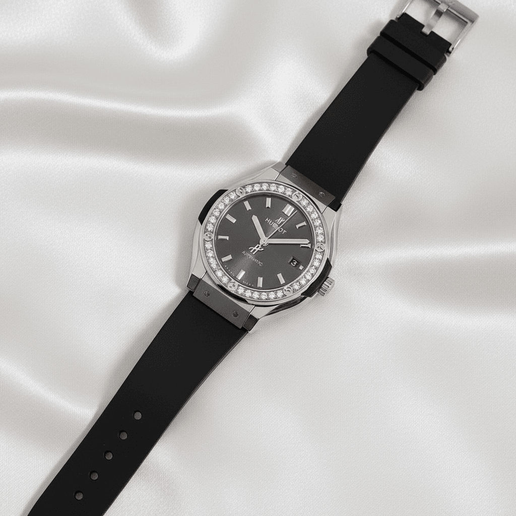Round Diamond Bezel Watch