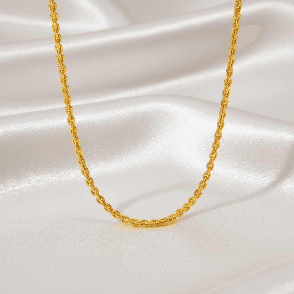 Gold Cable Chain Necklace