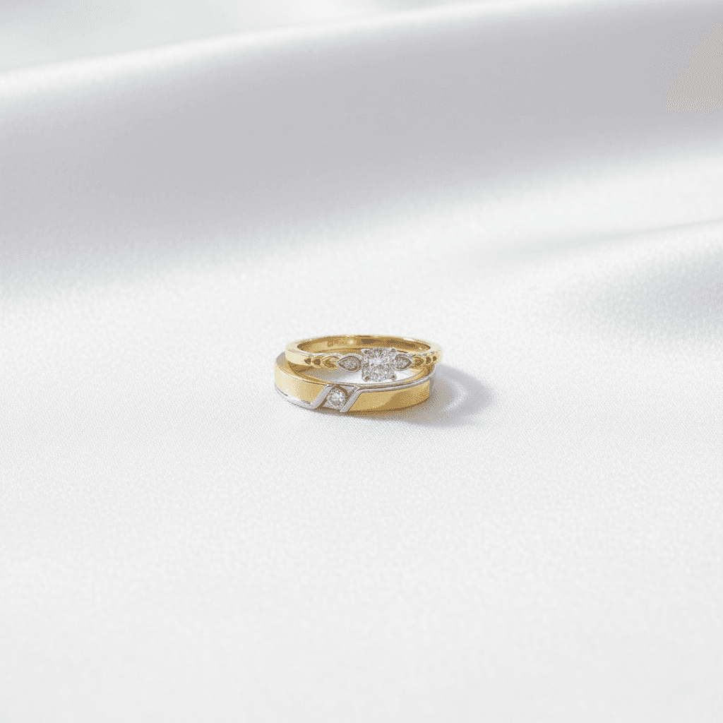 Infinity Band & Square Cluster Couple Rings — ER030