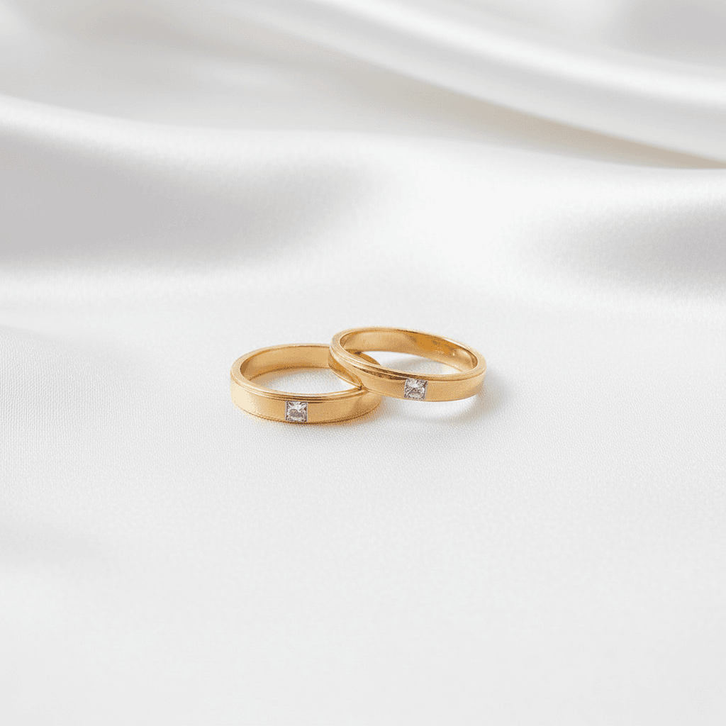 Classic Princess Diamond Couple Rings (Set 3)