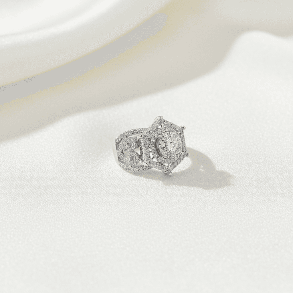 Double Halo Ornate Ring — RF0081