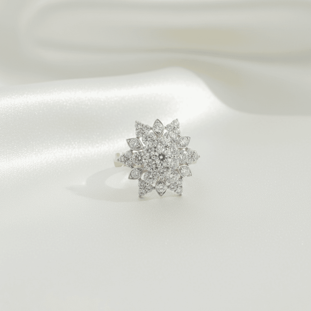 Flower Cluster Diamond Ring — RF0568