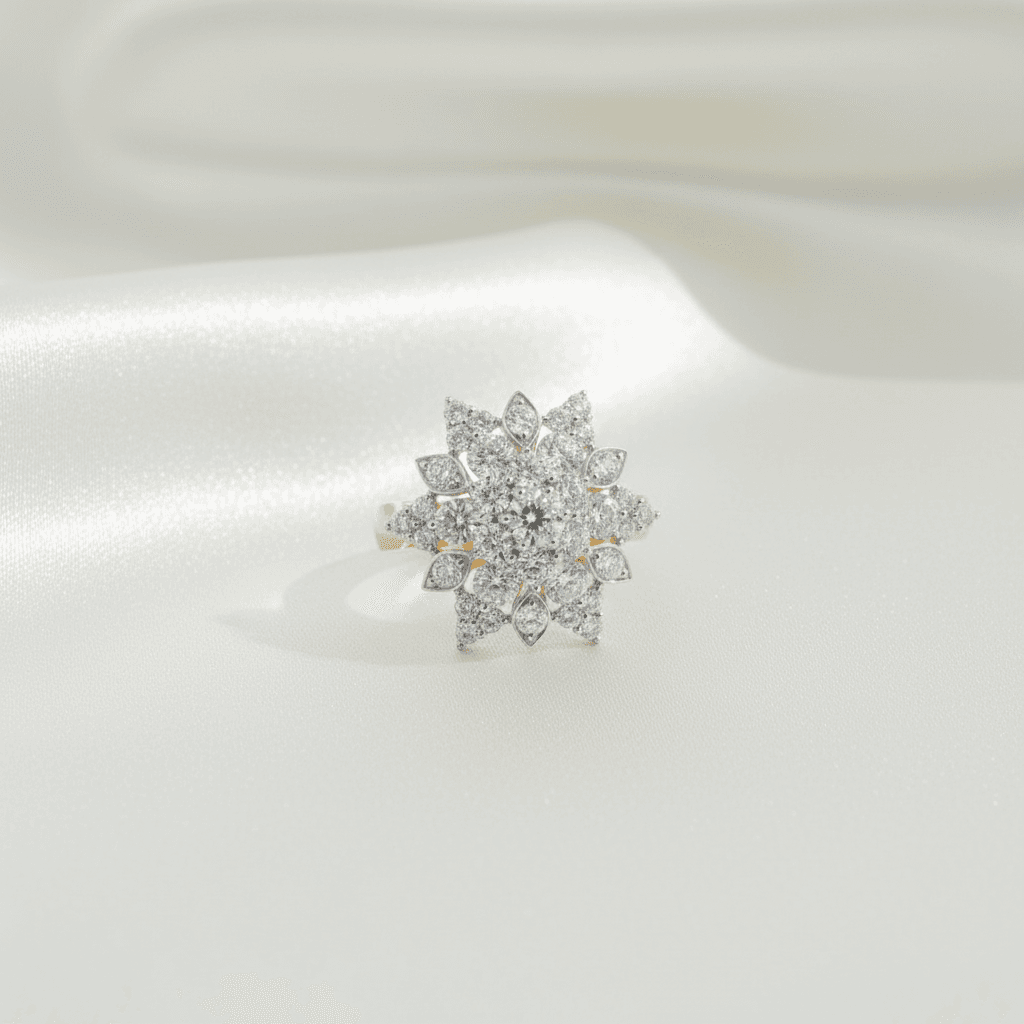 Flower Cluster Diamond Ring