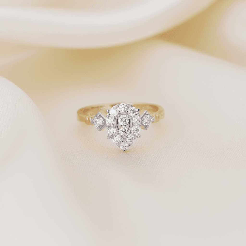 Pear Cluster Diamond Ring — RF0581