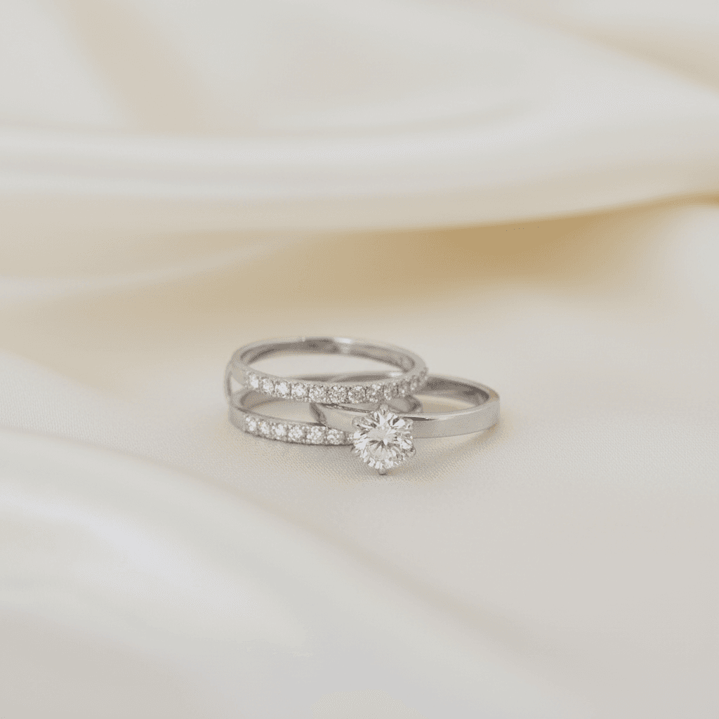 Bridal Set Solitaire Ring — RF0583