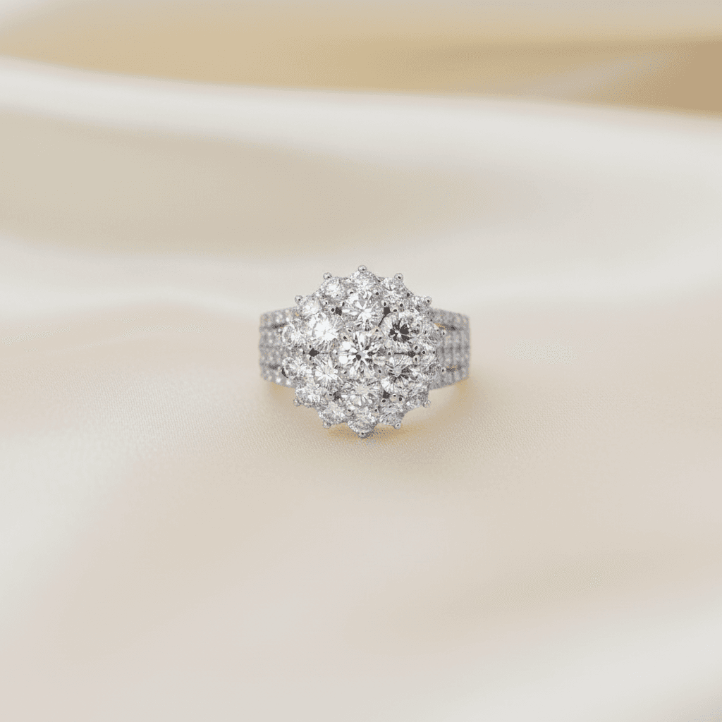 Diamond Flower Cocktail Ring — RF0584