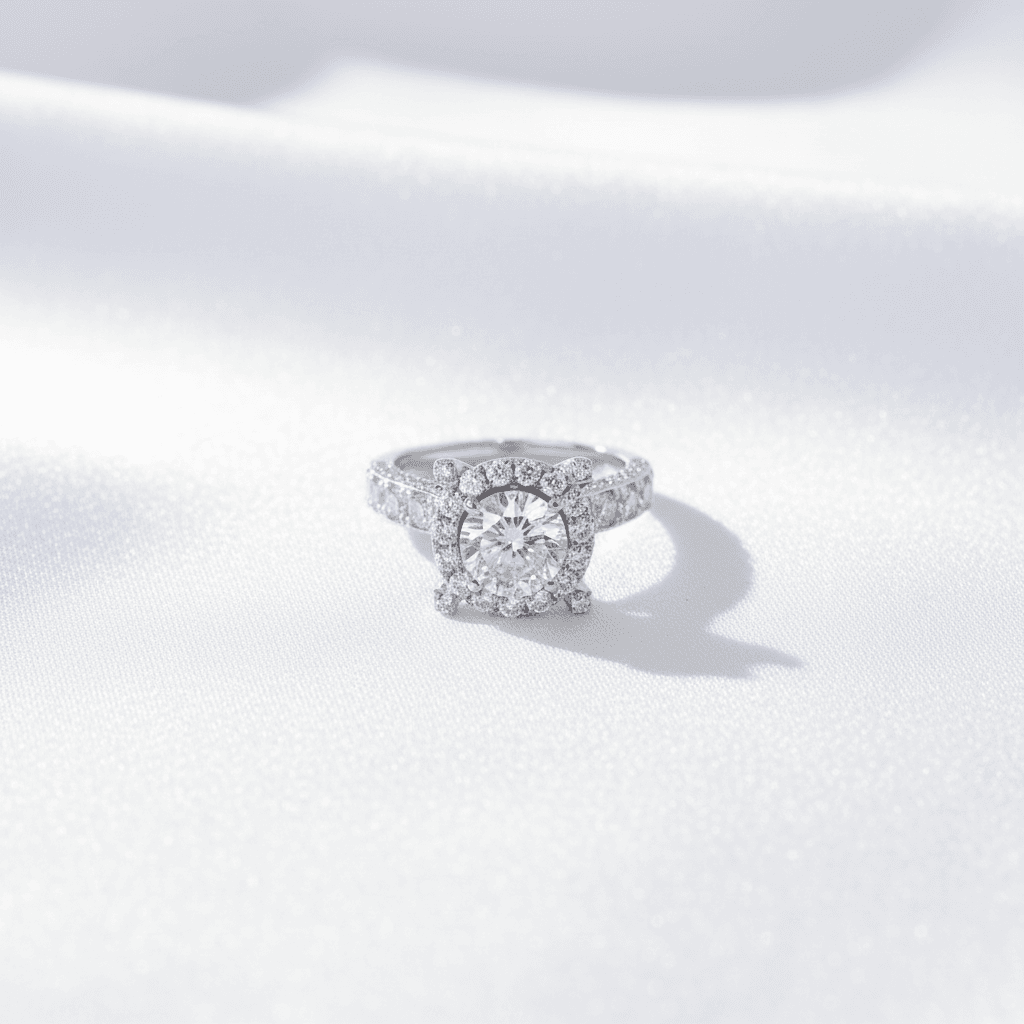 Double Halo Diamond Ring