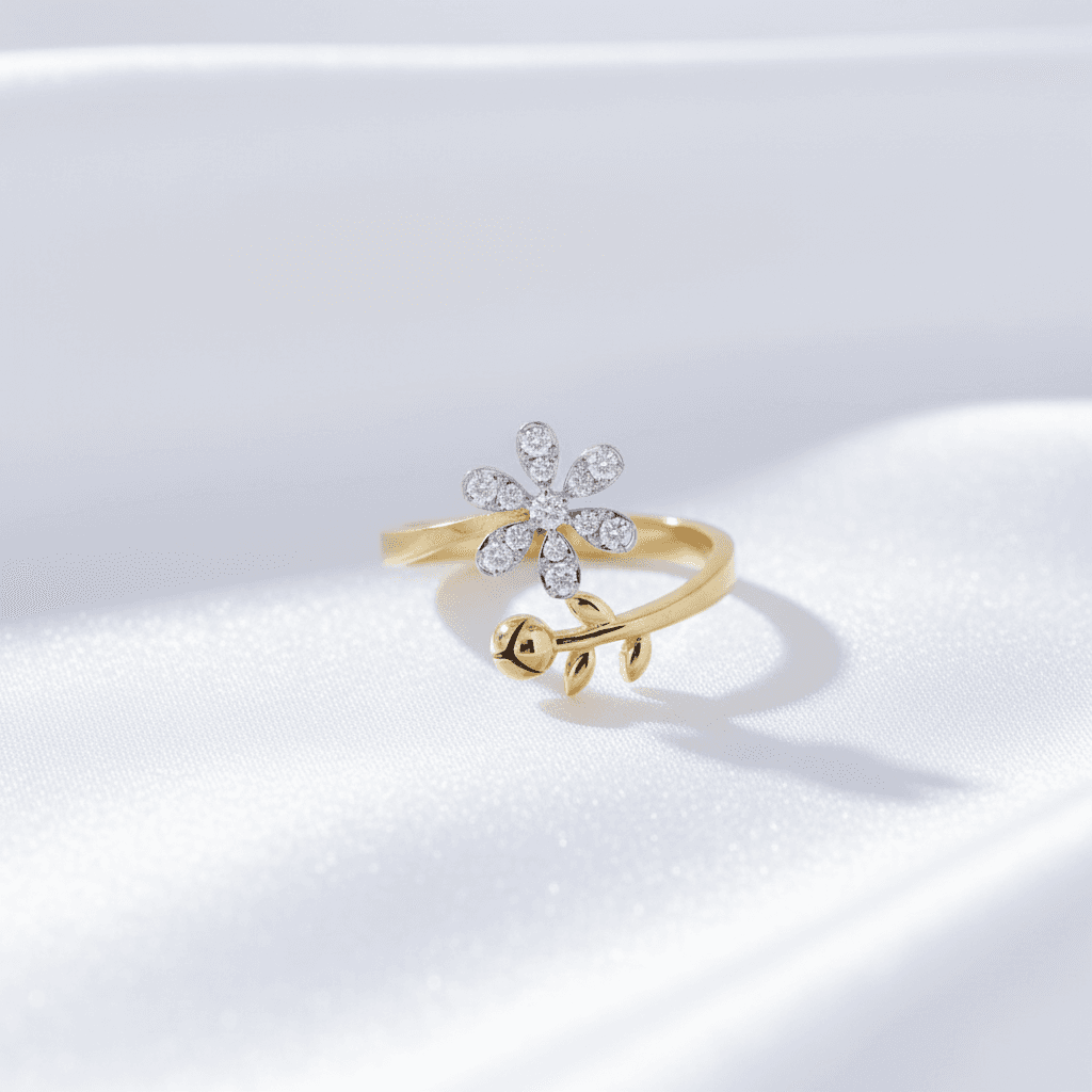 Daisy Flower Bypass Diamond Ring — RF0600