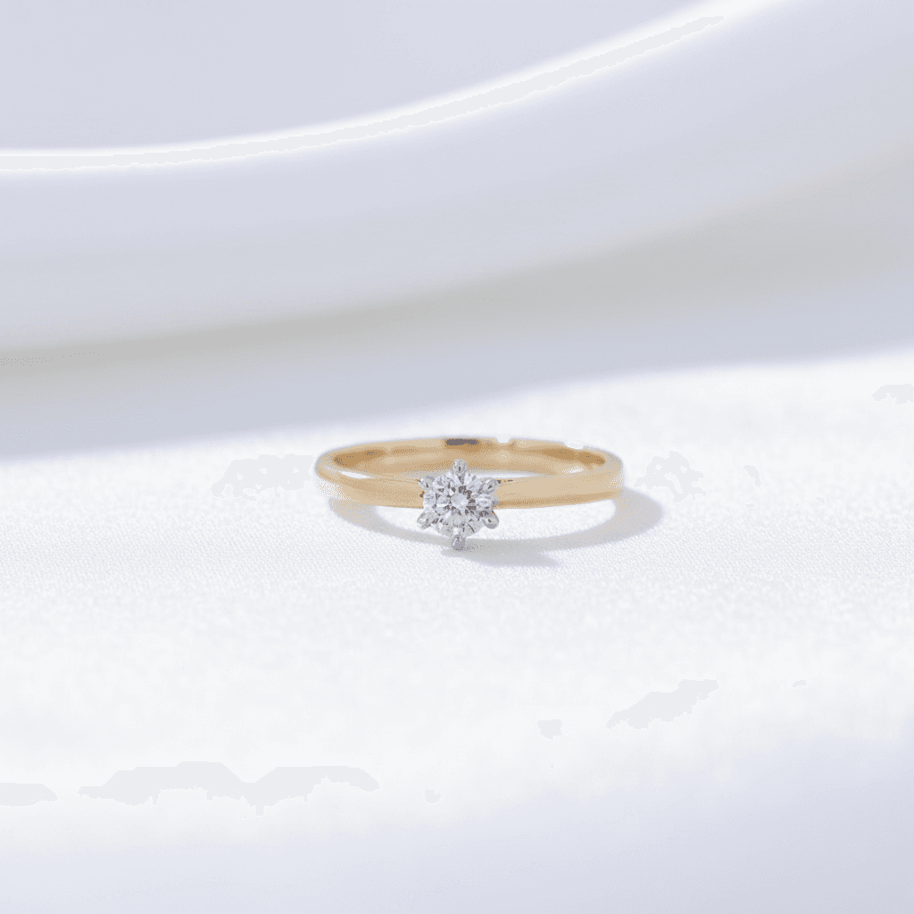 Classic Six Prong Solitaire Diamond Ring — RF0609