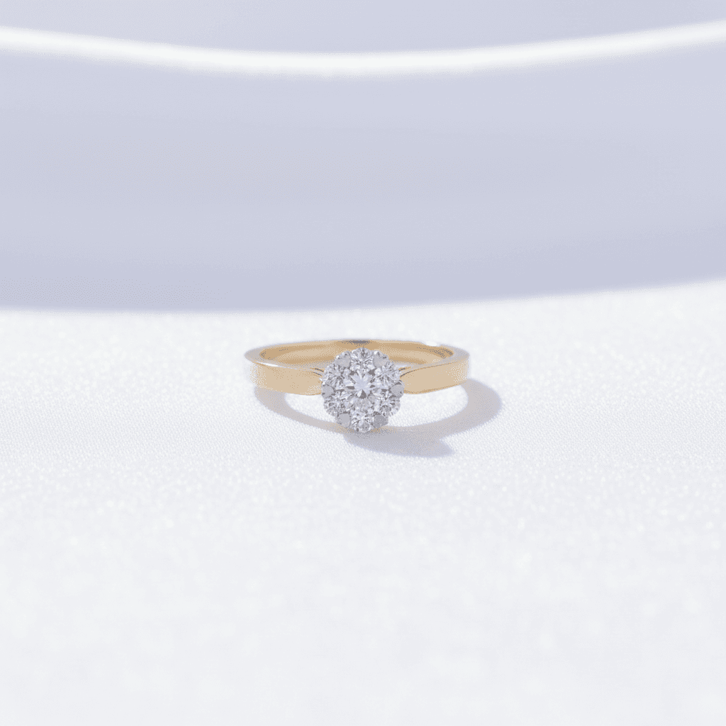Heart Prong Diamond Cluster Ring — RF0612