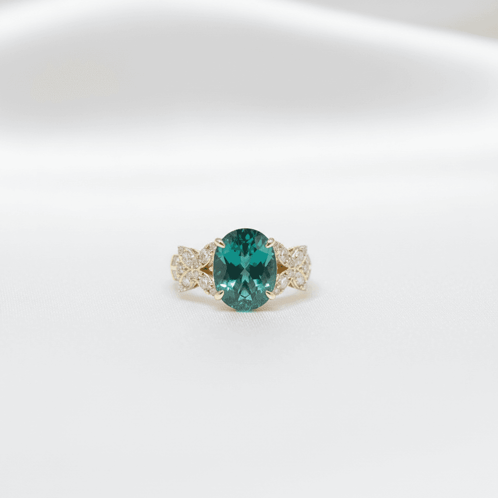 Emerald Butterfly Diamond Ring — RF0616