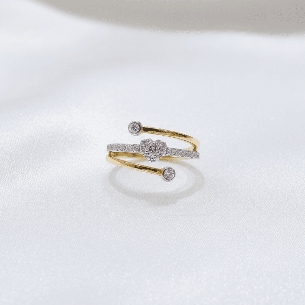 Triple Bypass Cluster Diamond Ring